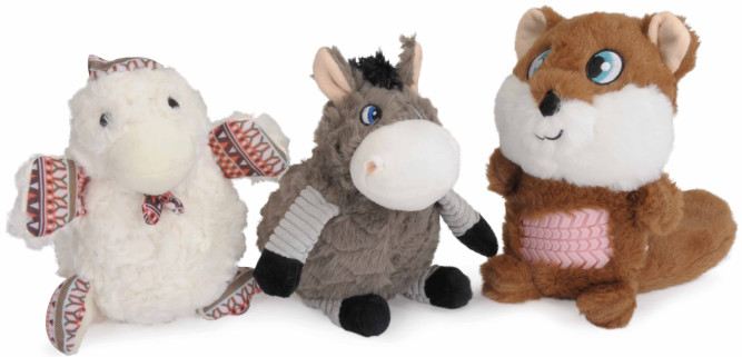 Camon игрушка для собак животное маленькое плюшевое с пищалкой