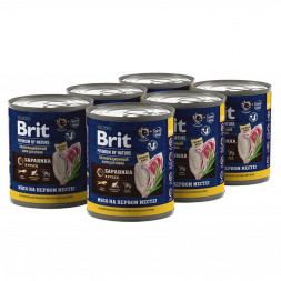 Brit Premium by Nature консервы для взрослых собак всех пород с бараниной и рубцом - 850 г х 6 шт