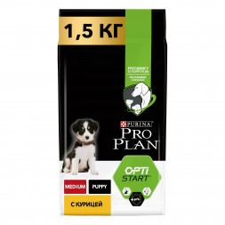 Purina Pro Plan Medium Puppy сухой корм для щенков средних пород с курицей - 1,5 кг