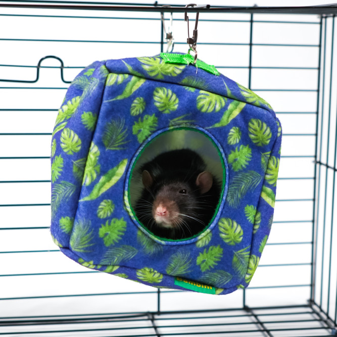 Bambini Pets домик-гамак подвесной из фетра Куб, для грызунов и хорьков, 16х16х16 см