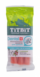 TiTBiT лакомство для щенков средних пород Дентал+ снек с мясом ягненка - 50 г