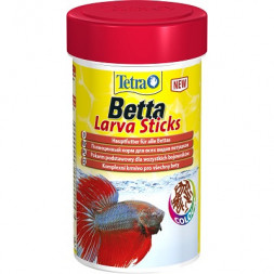 TetraBetta LarvaSticks корм в форме мотыля для петушков и других лабиринтовых рыб 100 мл