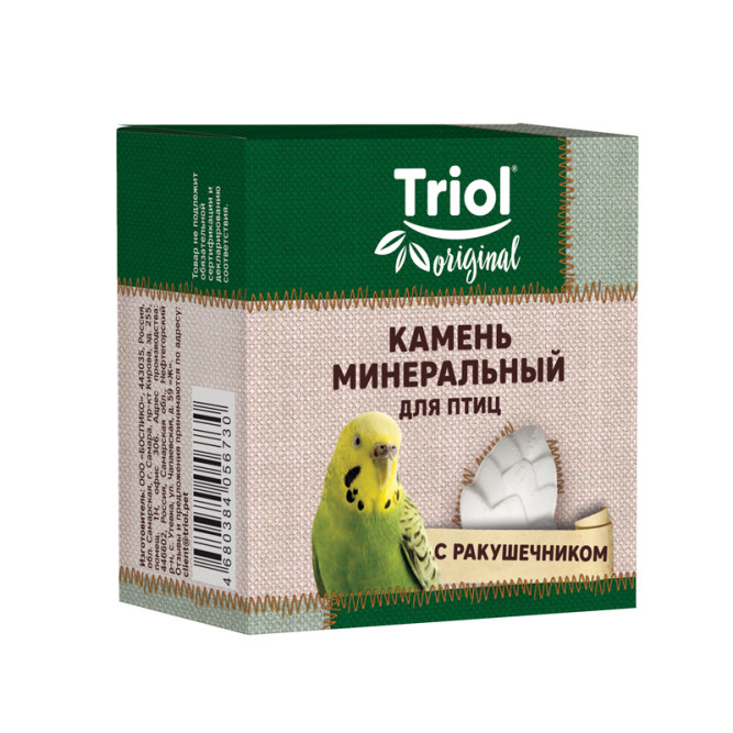 Triol Original камень минеральный "Шишка" для птиц с ракушечником - 25 г