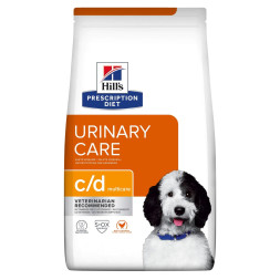 Сухой диетический корм для собак Hills Prescription Diet c/d Multicare Urinary Care при профилактике мочекаменной болезни (мкб), с курицей - 12 кг