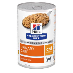 Hills Prescription Diet c/d multicare диетический влажный корм для собак для профилактики образования струвитных камней (МКБ), с курицей, в консервах - 370  г х 12 шт