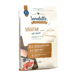 Sanabelle Sensitive сухой корм для кошек с чувствительным пищеварением с ягненком - 10 кг