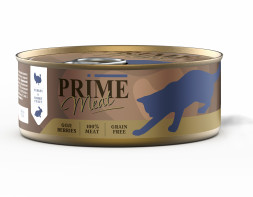 Prime Meat влажный корм для взрослых кошек филе индейки с кроликом, в желе, в консервах - 100 г х 12 шт