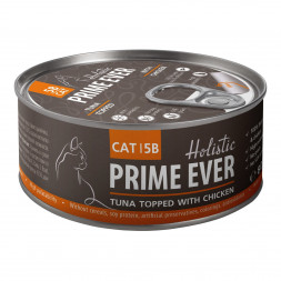Prime Ever влажный корм для взрослых кошек с тунцом и цыпленком в желе - 80 г