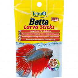 Tetra Betta LarvaSticks корм для петушков и других лабиринтовых рыб в форме мотыля - 5 г (саше)