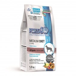 Forza10 Medium Diet сухой корм для взрослых собак средних пород из ягненка с микрокапсулами - 1,5 кг