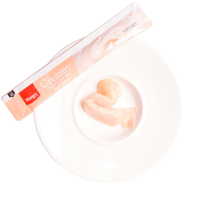 Лакомство Wanpy Cat для кошек «нежное пюре» из тунца и лосося 70 г