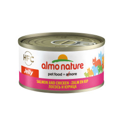 Almo Nature Legend Adult Cat Salmon&amp;Chicken консервированный корм с цельными кусочками лосося и курицы в бульоне для взрослых кошек - 70 гр. х 24 шт.