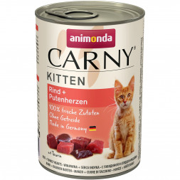 Animonda Carny Kitten влажный корм для котят с говядиной и сердцем индейки - 400 г (6 шт в уп)