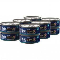 Brit Premium by Nature консервы для котят с индейкой и кроликом - 100 г х 12 шт