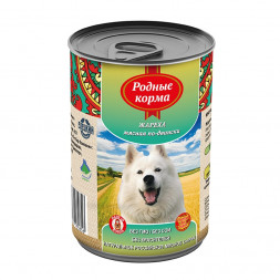Консервы Родные Корма Жареха мясная по-двински для собак - 970 г х 12 шт