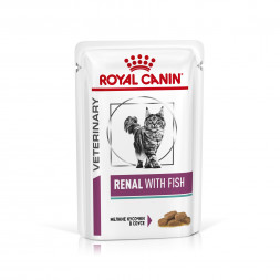 Royal Canin Renal feline with Fish pauch Диета для кошек при почечной недостаточности с рыбой - 85 г