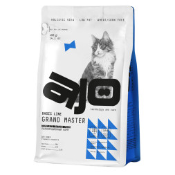 AJO Cat Grand Master сухой корм для пожилых кошек, для профилактики мочекаменной болезни, с курицей - 400 г
