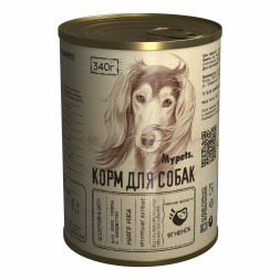 Mypets влажный корм для взрослых собак, мясное ассорти с ягненком, в консервах - 340 г х 12 шт