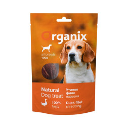 Organix лакомство для взрослых собак всех пород "Нарезка утиного филе" 100% мясо - 100 г