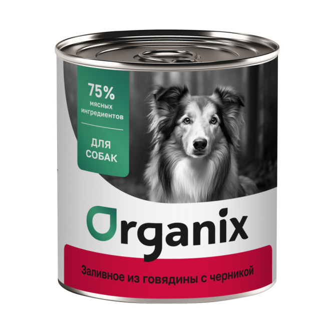 Organiх консервы для собак с говядиной и черникой - 750 г х 6 шт