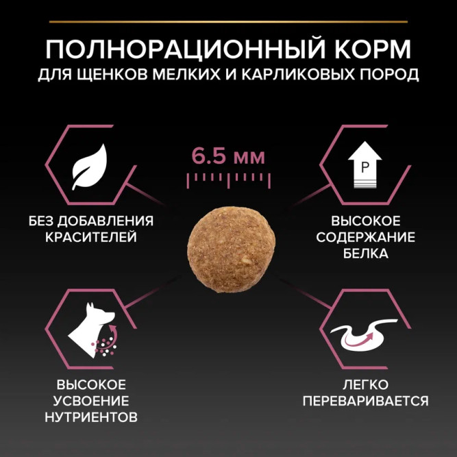Purina Pro Plan Sensitive Skin сухой корм для щенков мелких и карликовых пород с чувствительной кожей с лососем и рисом - 3 кг