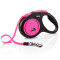 Flexi рулетка Neon New Classic M (до 25 кг) лента 5 м, светоотражающая, розовый неон