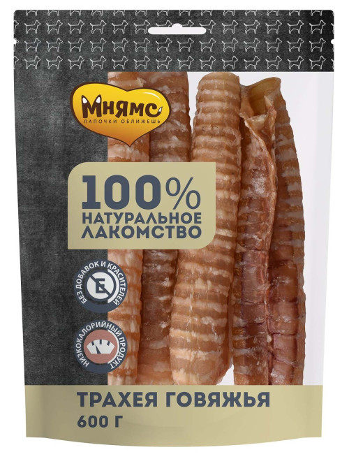 Мнямс лакомство для собак трахея говяжья - 600 г