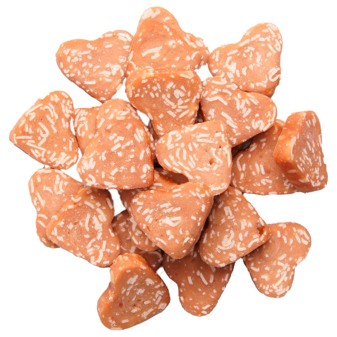 Лакомство Wanpy Cat для кошек «сердечки» из курицы с треской 80 г