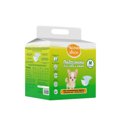 Чистый хвост подгузники для собак и кошек, M 4-9 кг, 10 шт