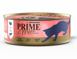Prime Meat влажный корм для взрослых кошек филе индейки с телятиной, в желе, в консервах - 100 г х 12 шт