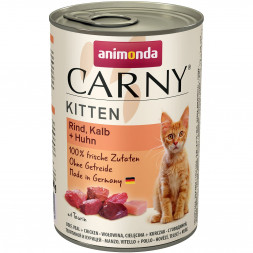Animonda Carny Kitten влажный корм для котят с говядиной, телятиной и курицей - 400 г (6 шт в уп)