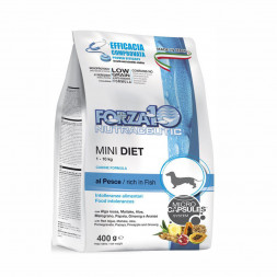 Forza10 Mini Diet Pesce сухой корм для взрослых собак мелких пород с рыбой - 400 г