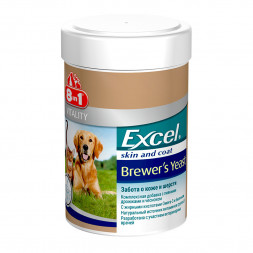 8in1 Excel Brewers Yeast комплексная пищевая добавка для собак - пивные дрожжи с чесноком - 260 таб.