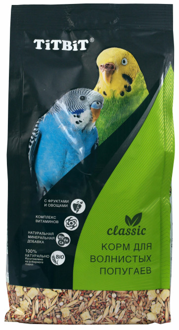 TiTBiT Classic корм для волнистых попугаев - 500 г
