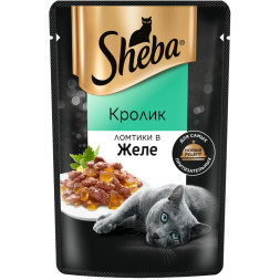 Sheba влажный корм для кошек ломтики с кроликом, в желе, в паучах - 75 г х 28 шт