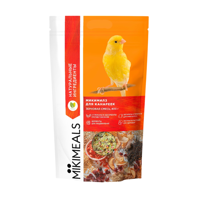 Mikimeals сухой корм для канареек - 400 г