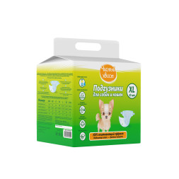 Чистый хвост подгузники для собак и кошек, XL 15-25 кг, 10 шт