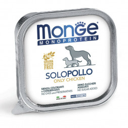 Monge Dog Monoprotein Solo влажный корм для взрослых собак c курицей в ламистере 150 г (24 шт в уп)
