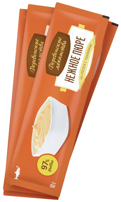 Деревенские лакомства для кошек Нежное пюре из лосося - 40 г