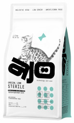 AJO Cat Sterile сухой корм для активных стерилизованных кошек с высоким содержанием белка, с индейкой и уткой - 1,5 кг