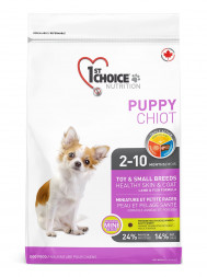 1st Choice Puppy Toy &amp; Small Breeds сухой корм для щенков декоративных пород с ягненком, рыбой и рисом - 2,72 кг