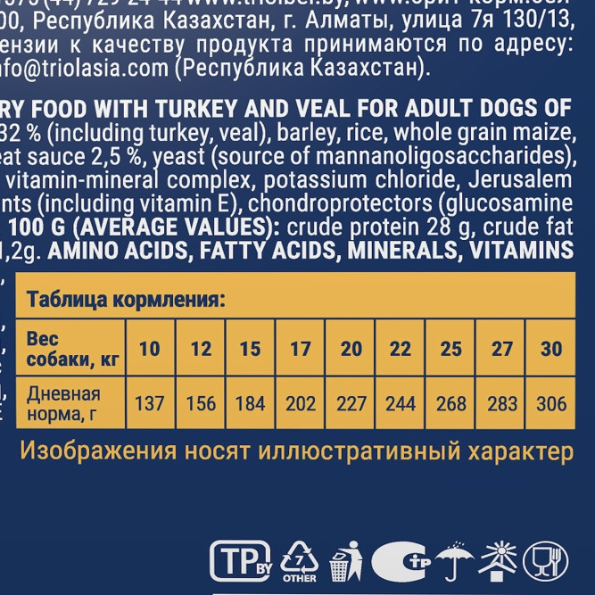 Брит Премиум Dog Adult Medium сухой корм для взрослых собак средних пород (10-25 кг), с индейкой и телятиной - 1 кг