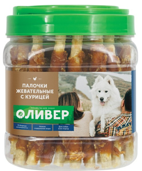 Оливер лакомство для собак всех пород колбаски с курицей - 750 г