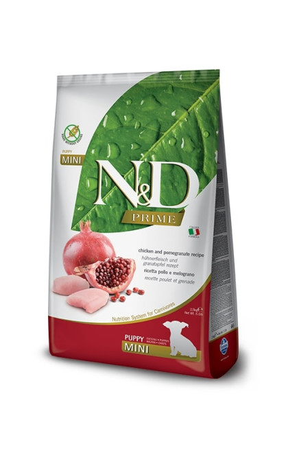 Farmina N&amp;D Prime Puppy Chicken &amp; Pomegranate Mini сухой беззерновой корм для щенков мелких пород с курицей и гранатом - 2,5 кг
