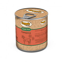 Organic Сhoice влажный корм для взрослых собак 100% говядина в консервах - 340 г х 12 шт