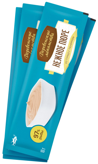 Деревенские лакомства для кошек Нежное пюре из тунца - 40 г