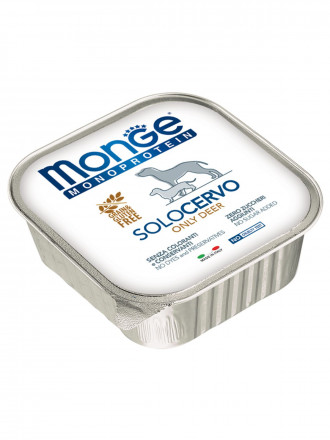 Monge Dog Monoprotein Solo влажный корм для взрослых собак из оленины в ламистере 150 г (24 шт в уп)