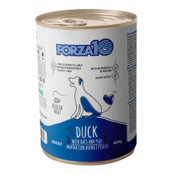 Forza10 Maintenance влажный корм для взрослых собак с уткой, овсом и горошком, в консервах - 400 г х 12 шт