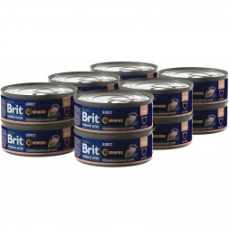 Brit Premium by Nature консервы для кошек с кроликом - 100 г х 12 шт