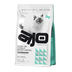 AJO Cat Sterile Weight Control сухой корм для стерилизованных кошек, для контроля веса, с курицей - 400 г